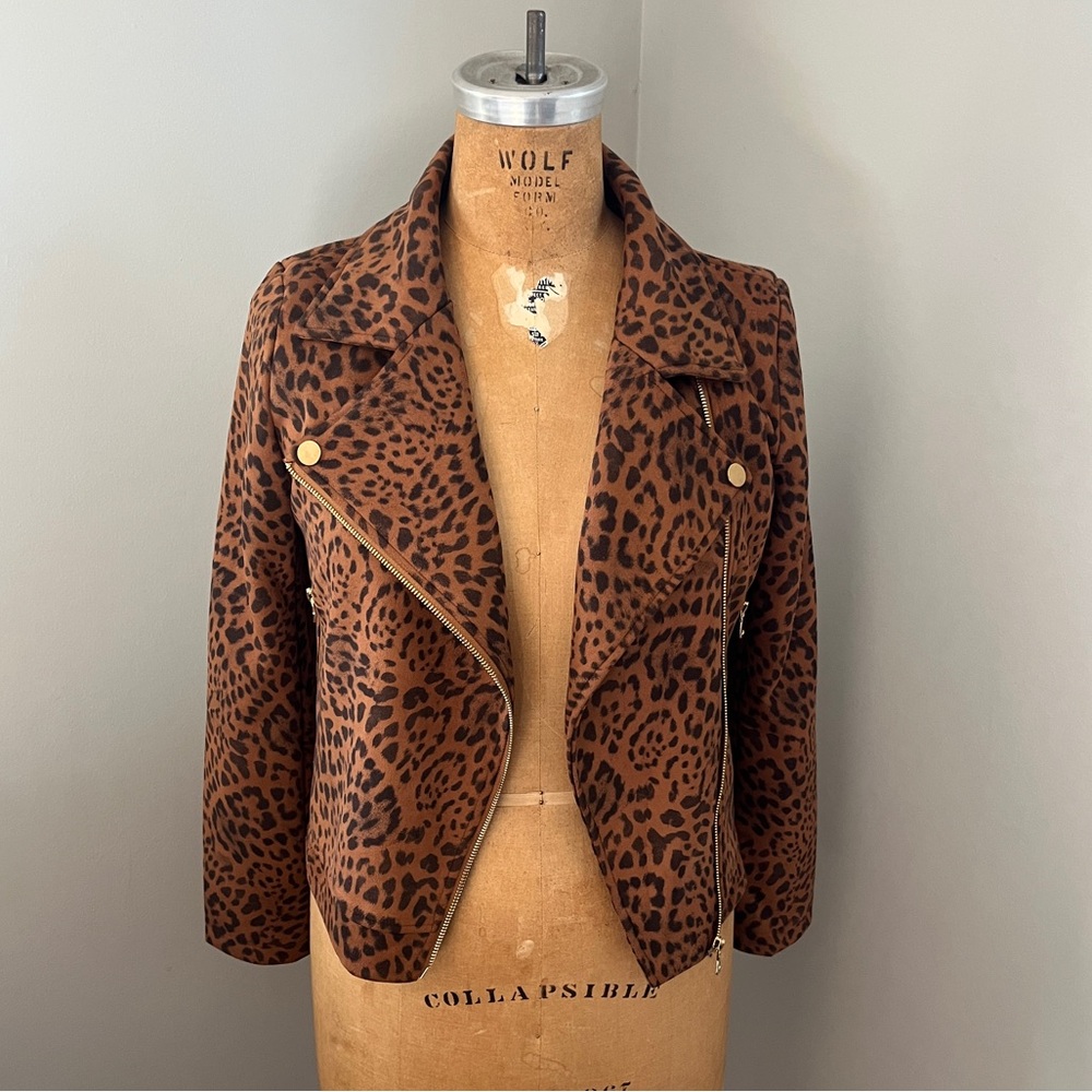Leopard Moto Jacket